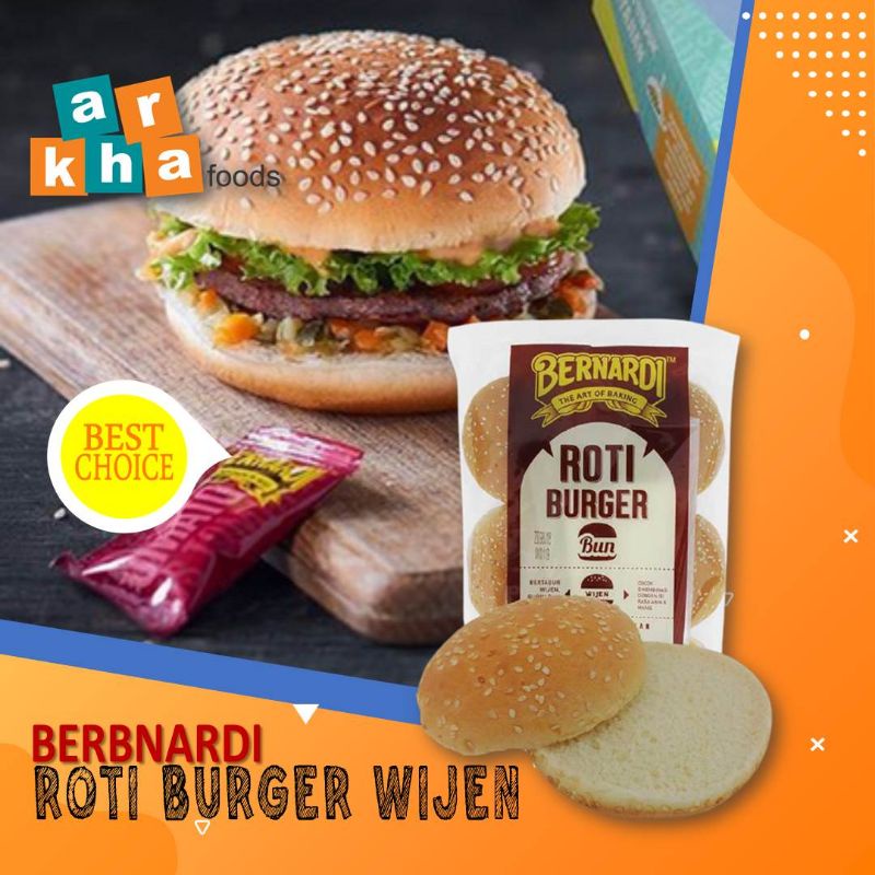 

Bernardi Roti Burger Wijen 1 pack isi 6 set Bernardi Bun Burger Roti Frozenfood