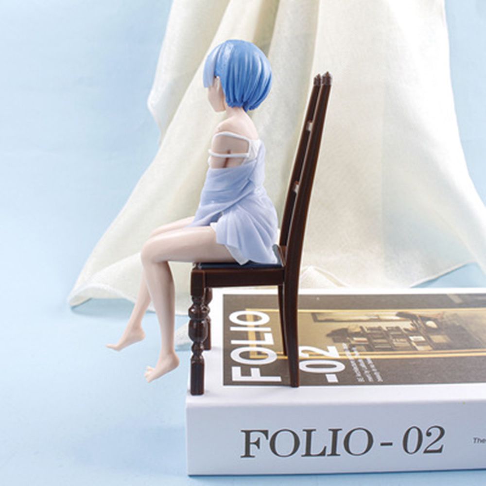 MXBEAUTY Collection Toys Re ZERO Starting Life in Another World PVC Pajamas Chair Rem Pajamas Figure Rem Anime Figure Figure Toys 17cm Model Toys Relax Rem for Gift Action Figure