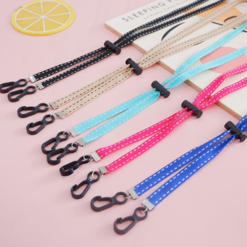 Strap masker cowok pria 2 in 1 / tali masker cowok keren / tali masker anak laki laki / konektor mas