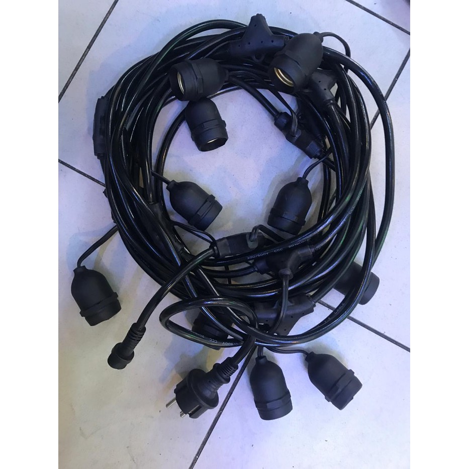 Kabel Fiting Lampu Gantung Cafe 20 Meter 20 Fiting / 20MT 20FT