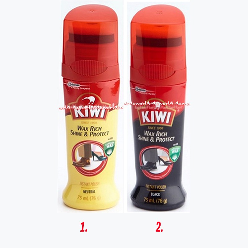 Kiwi Wax Rich Shine And Protect 75ml Black Netral Semir Sepatu Intstan Semir Cair Hitam 75 ml Kiwwi Black Polish