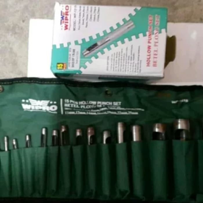

DLN | Alat Pembolong Gasket Kulit Set - WIPRO Hollow Punch Set 12 Pcs