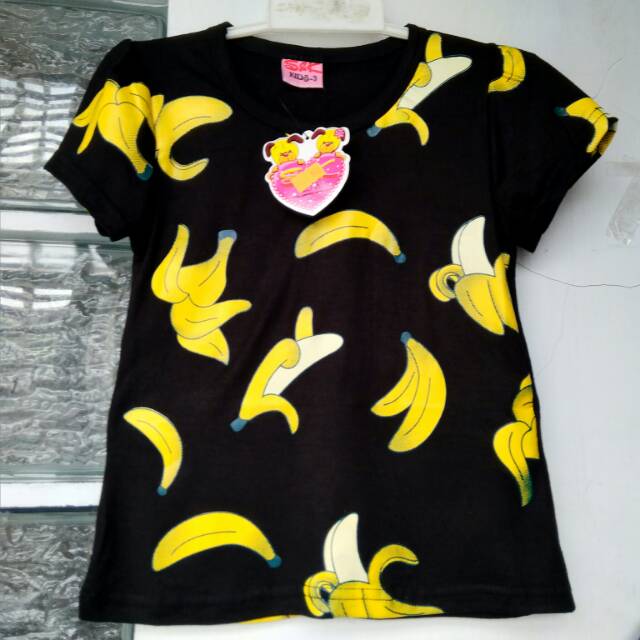 Kaos Korea Banana anak Cewe Spandex