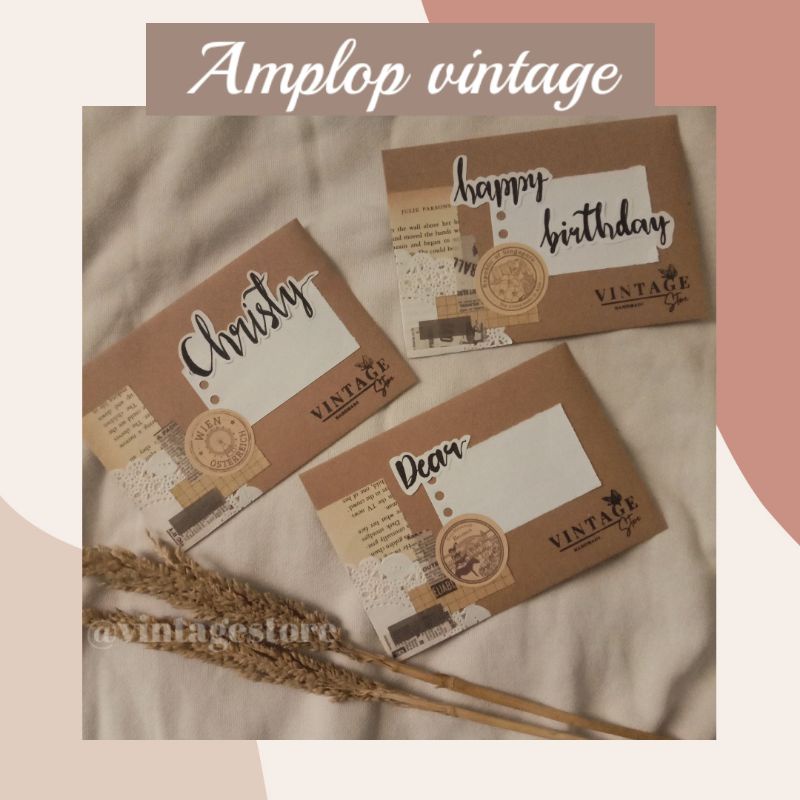 Jual AMPLOP AESTHETIC VINTAGE || AMPLOP SURAT HIAS | Shopee Indonesia