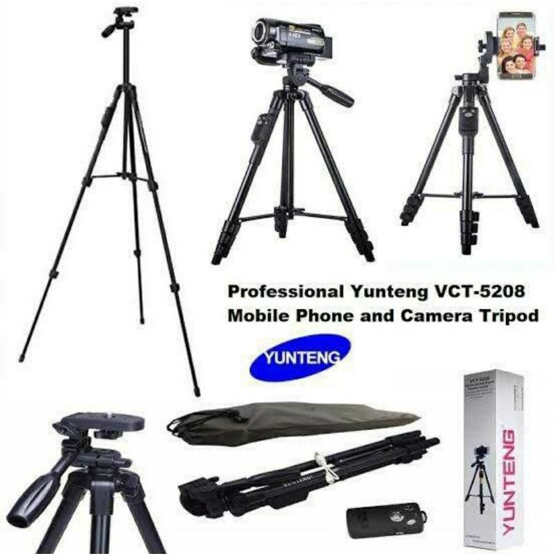 Tripod Yunteng VCT-5208 Bluetooth Original Yunteng VCT 5028 Ori with remote