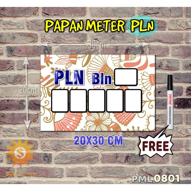 

Safa Papan Meter Listrik PLN PAM motif Unik - Flower 01