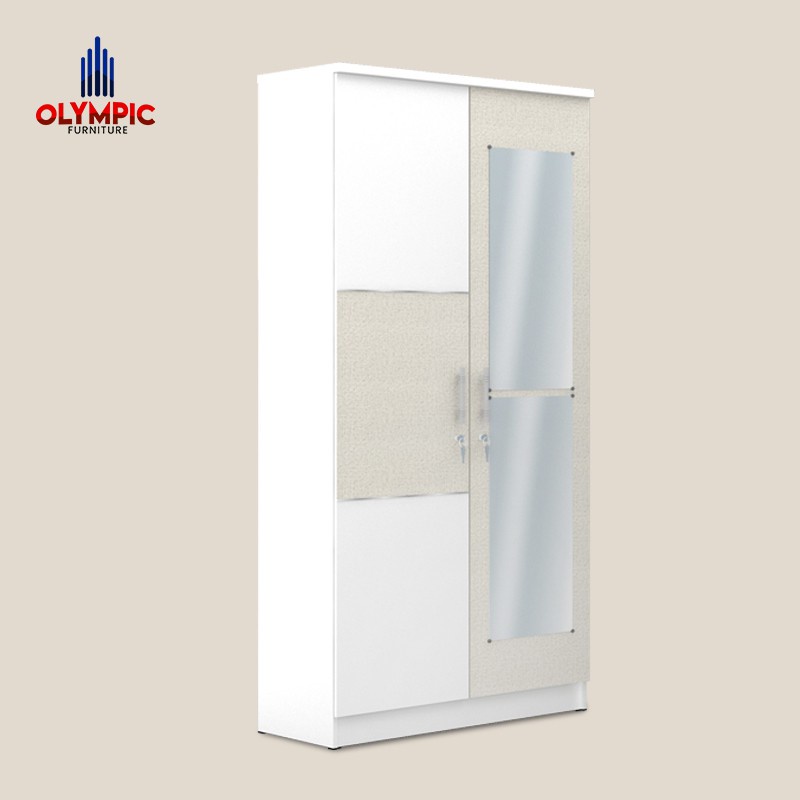 Olympic Lemari Kayu 2 Pintu Lemari Pakaian Dua Pintu Hessian