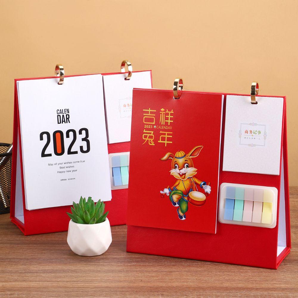 Lanfy 2023kalender Desktop Bulanan Indah Memo Pad Perlengkapan Kantor Dekorasi Rumah Kalender Berdiri Dengan Planner Sticky Notes