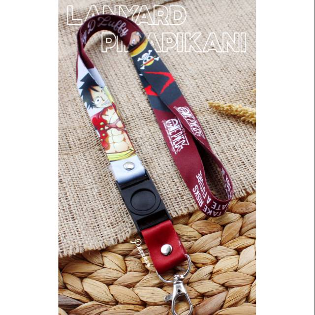 Lanyard / Gantungan HP / Gantungan ID Multifungsi Anime One Piece Monkey D Luffy RB