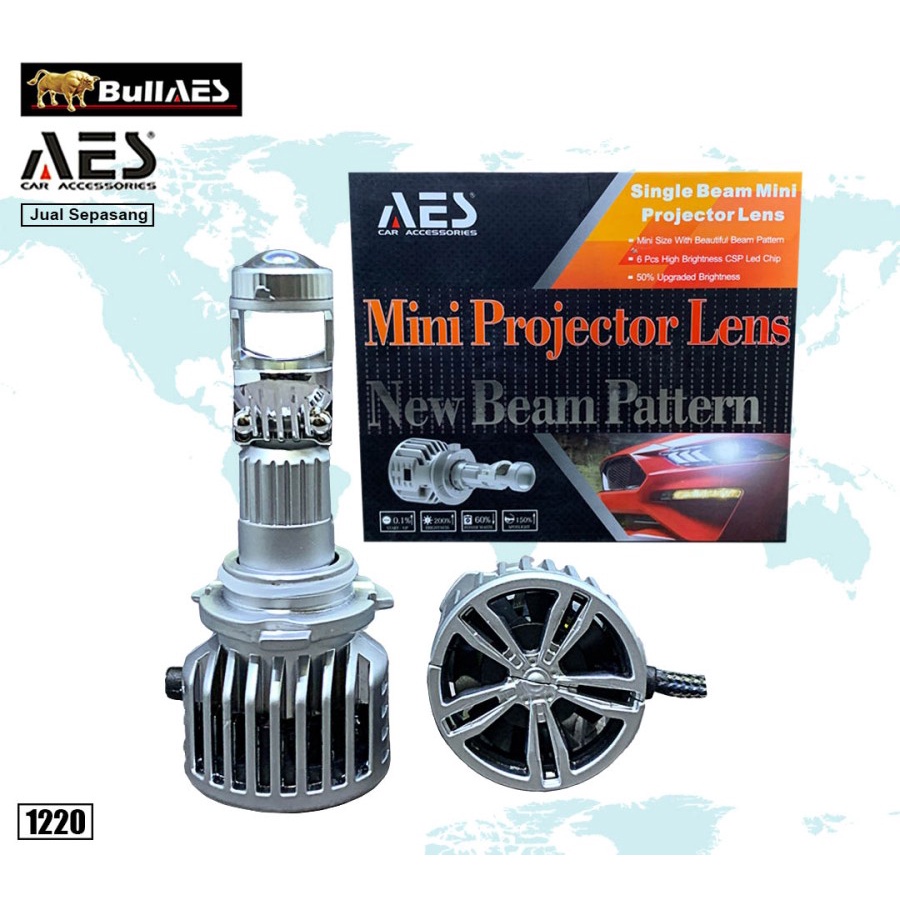Biled AES Mini Laser 9005 9006 H11 H7 New Beam Patern Merk AES