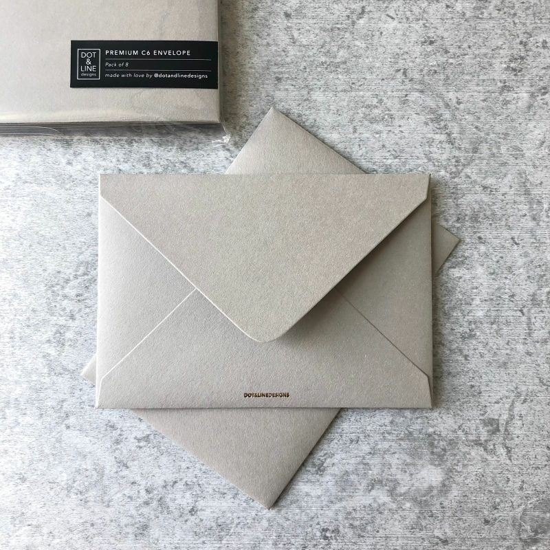 

C6 Grey Envelope / Amplop Abu - Pack of 8