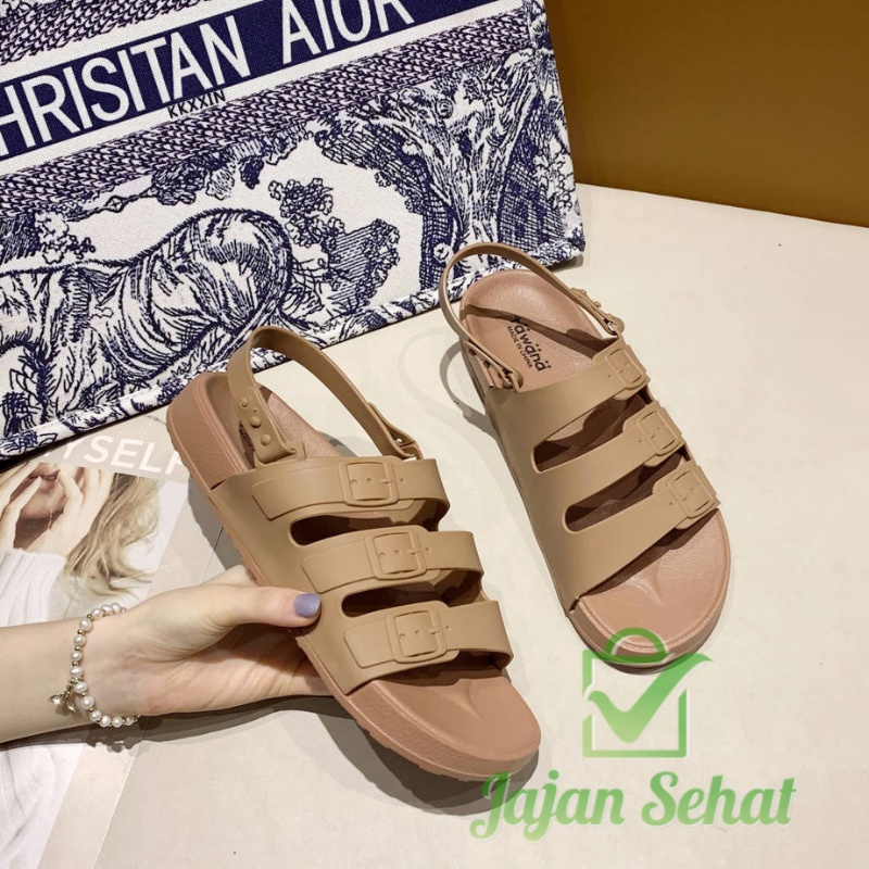 SANDAL TAWANA WOMEN FLAT STRAP SENDAL WANITA CASUAL 2021-2