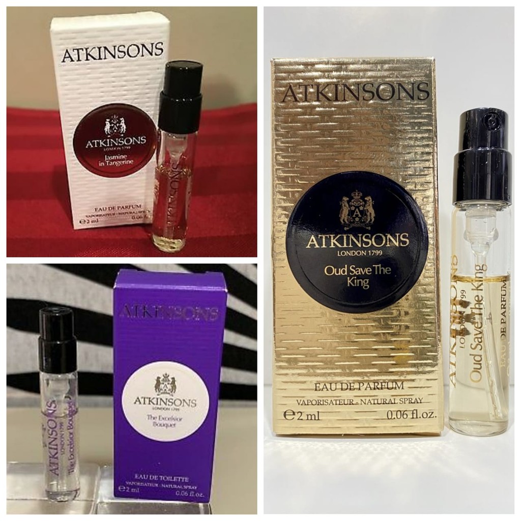 Vial Atkinsons 2 ml spray authentic Lavender on The Rocks Jasmine in Tangerine The Excelsior Bouquet