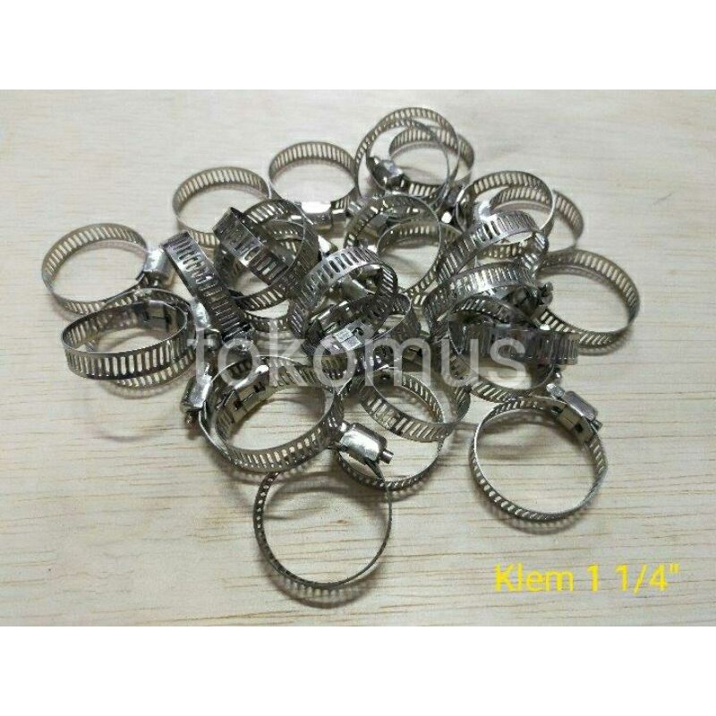 Klem Selang Stainless Steel/ Hose Clamp 1 1/4 Inch