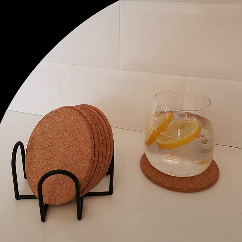 ELEGANT 1Pc Coaster Rack Cup Mat Table Pad Holder Coaster Holder Coasters Shelf Kitchen Supplies Drinks Holder Iron Mat Holder Storage Rack Mat Organizer