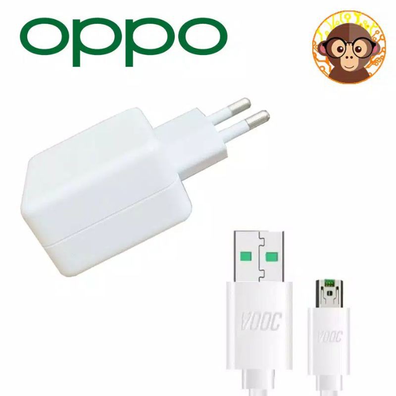 Charger Casan Oppo F1s F5 F7 F9 F11 F11pro Super Vooc 4A Fast Charger USB Micro Kabel Data Original