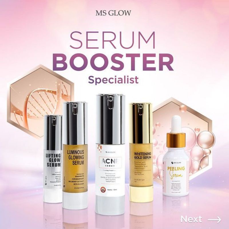 SERUM MS GLOW / SERUM LUMINOUS MS GLOW / SERUM LIFTHING MS GLOW / SERUM ACNE MS GLOW / SERUM GOLD