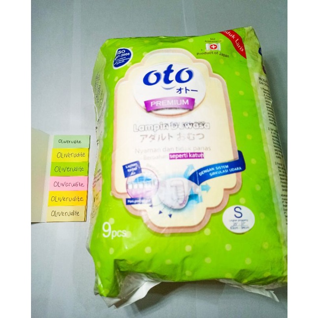 Oto diapers pampers for adult Popok Lampin Dewasa Premium anti bakteri size ukuran S