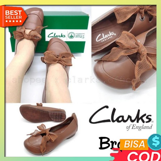 Flatshoes Wanita Sepatu Kerja Premium Kuliah Cewek Kekinian Murah  Sepatu Kondangan Flat QU14 Clarks