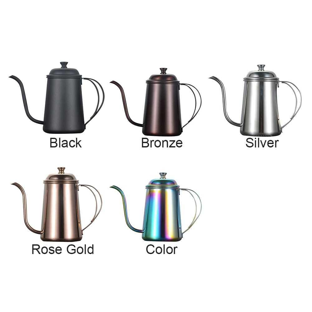 OneTwoCups Coffee Maker Pot Drip Kettle Teko Barista Kopi 650ml-HS4011 [Hitam] [650ml]