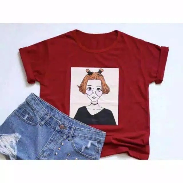 Annyeongcollection Tshirt Lovela Kacamata Kcmt Kaos Wanita Tumbler Tee Shopee Indonesia