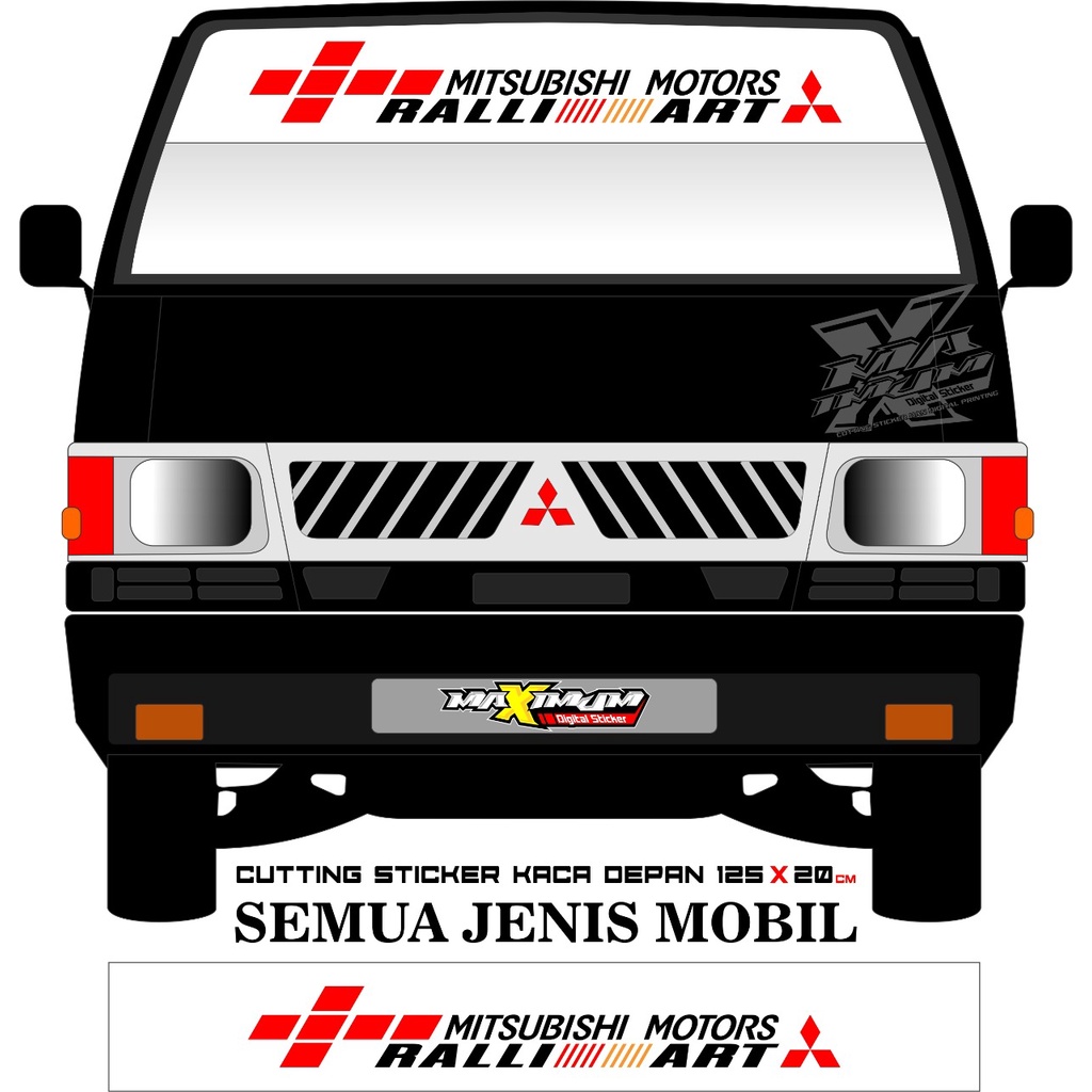 Sticker cutting kaca mobil Carry ss/new carry/grandmax/panther/L300 / Sticker kaca mbil depan-Maximu