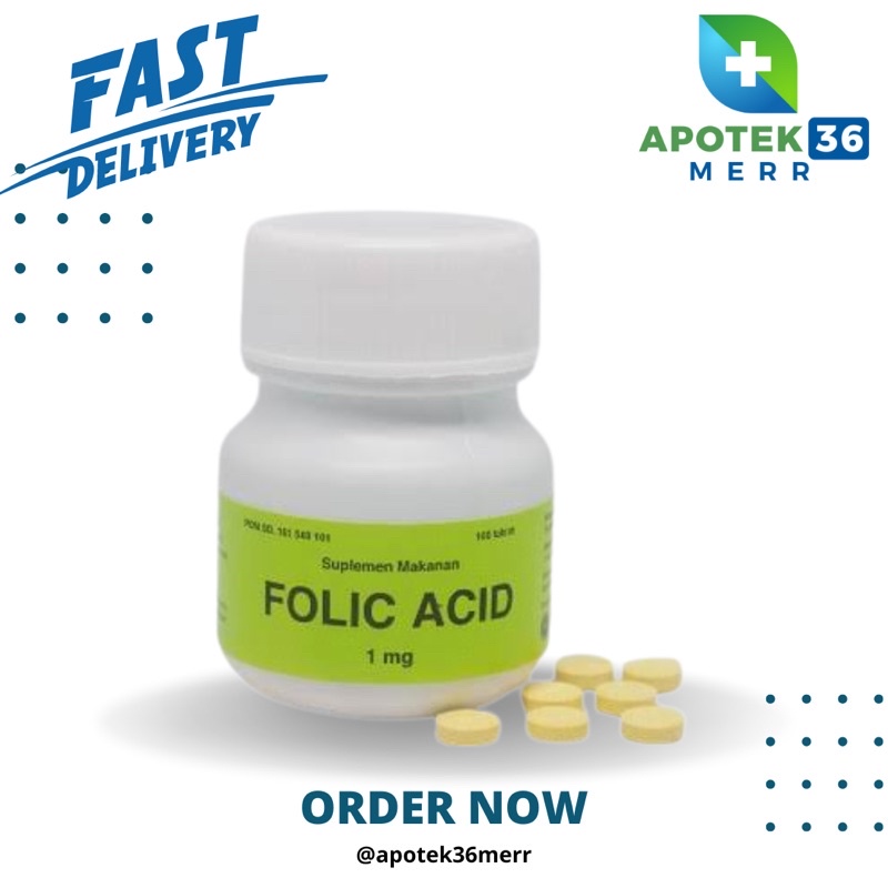 FOLIC ACID 1 MG TABLET FM 100'S/BOTOL