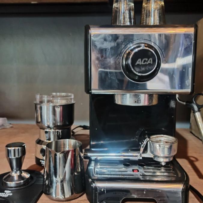 Mesin Kopi Kf6002 Aca | Espresso Machine Include Grinder Putih Nur_Dzakira