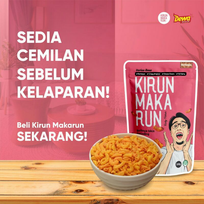 

KIRUN MAKARUN MINI 65 g ENAK, GURIH, HALAL, RENYAH, ELASTIS DAN PEDAS