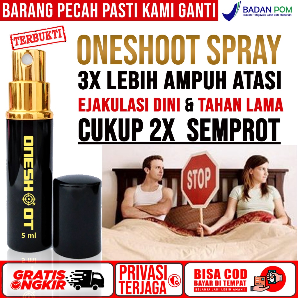 Obat Ejakulasi dini Pria Permanen Herbal Paling Ampuh ONESHOOT Spray Antiseptik Pria Dewasa BPOM