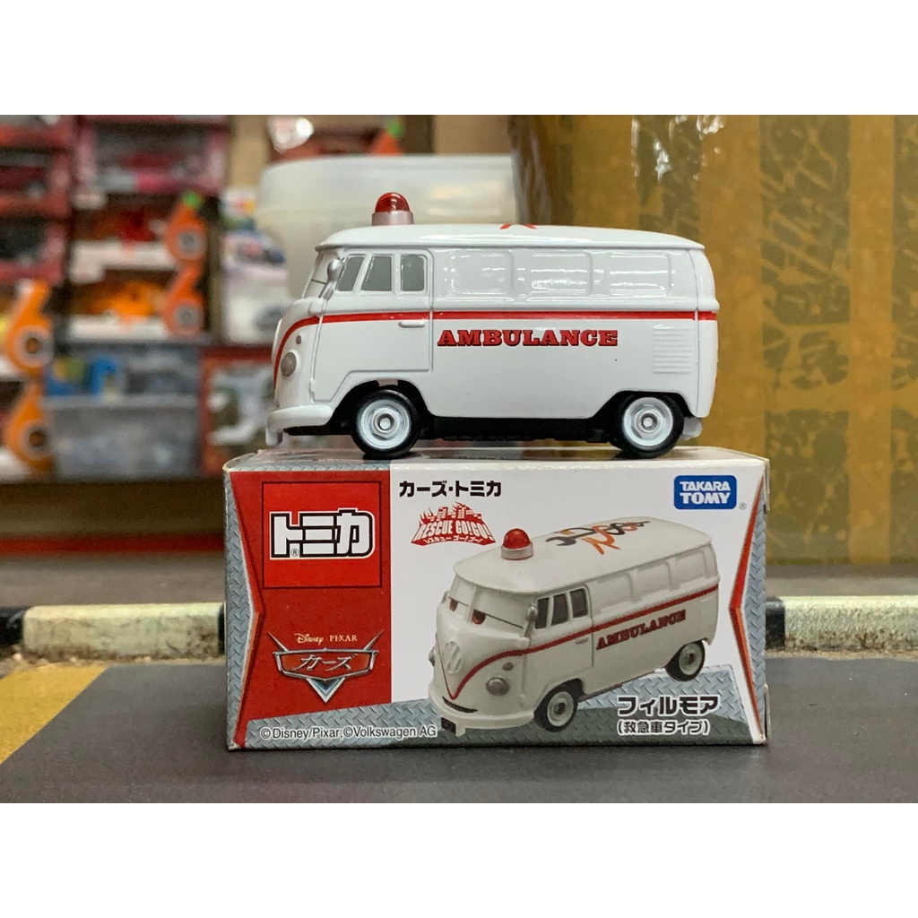 Tomica Disney Pixar Cars Volkswagen Fillmore Rescue Go Go