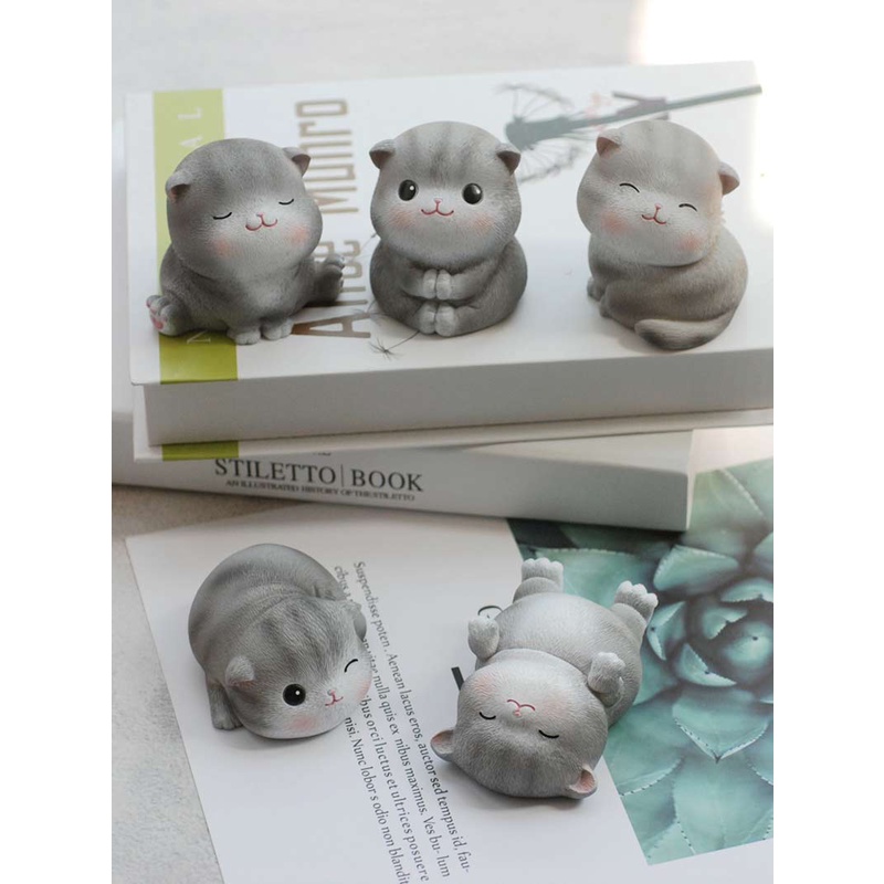 Pajangan Kucing set 5 pcs Cat Figure Topper Kue