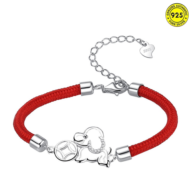 Chinese Zodiac Zodiac Year of Dog This Animal Year Red Rope Fortune Dog Bracelet