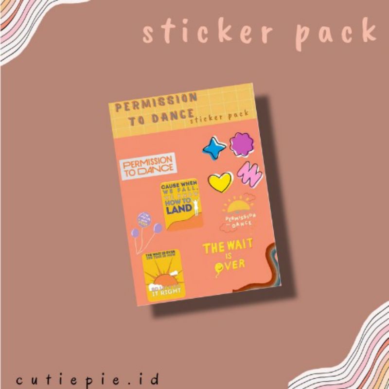 

[ready stock] DECO STICKER PERMISSION TO DANCE VER STIKER VINLY STICKER DEKORASI DAILY JOURNAL STIKER FANMADE STUDY