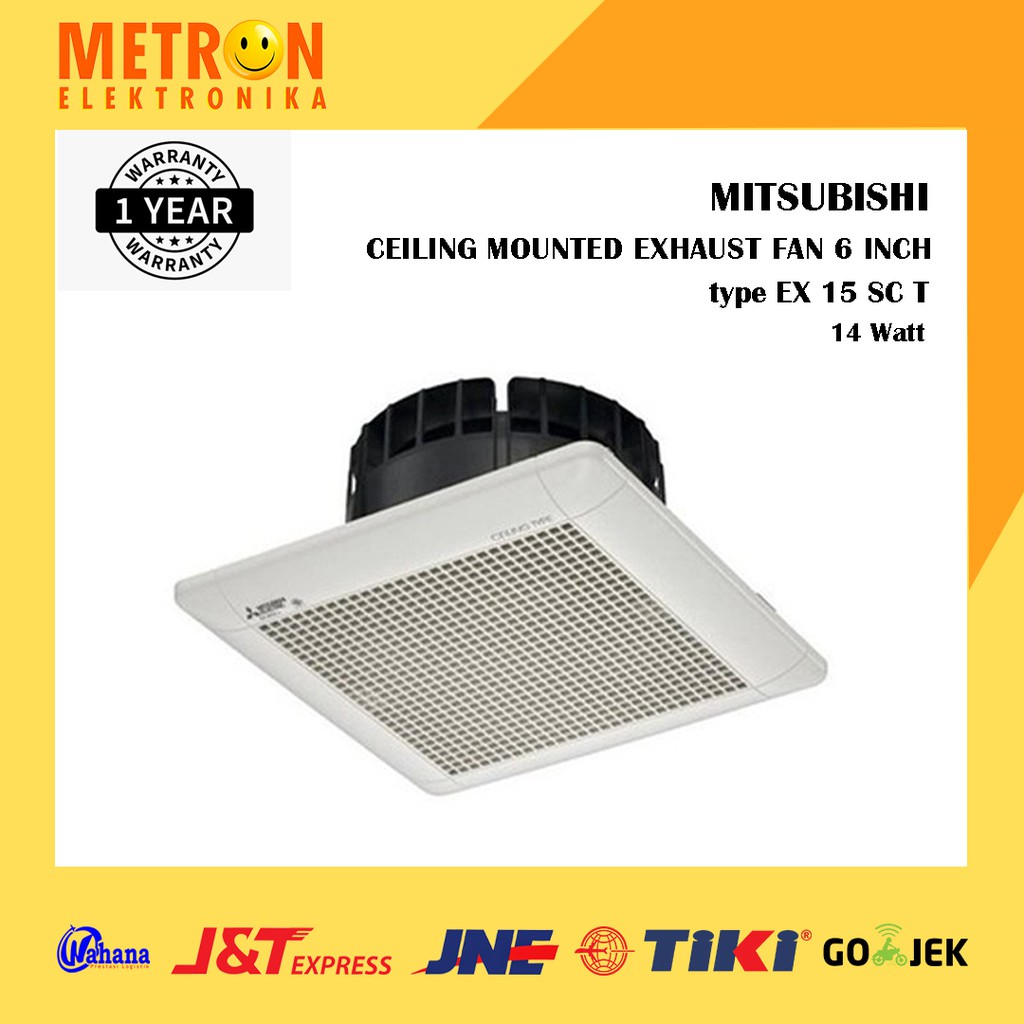 Mitsubishi Ex 15 Sc T Ceiling Mounted Exhaust Fan 6 Inch 6 In