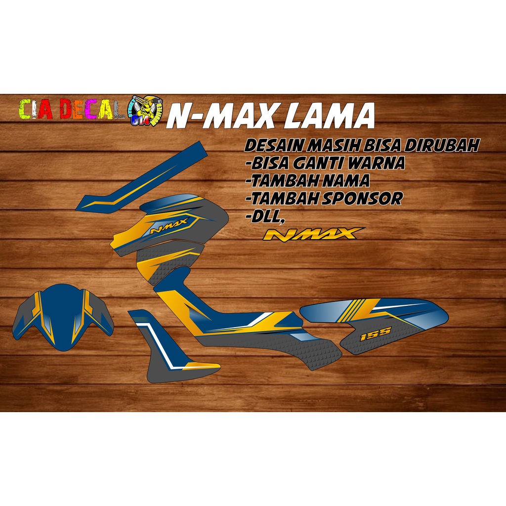 Jual stiker sticker ful body yamaha nmax lama abu biru | Shopee Indonesia