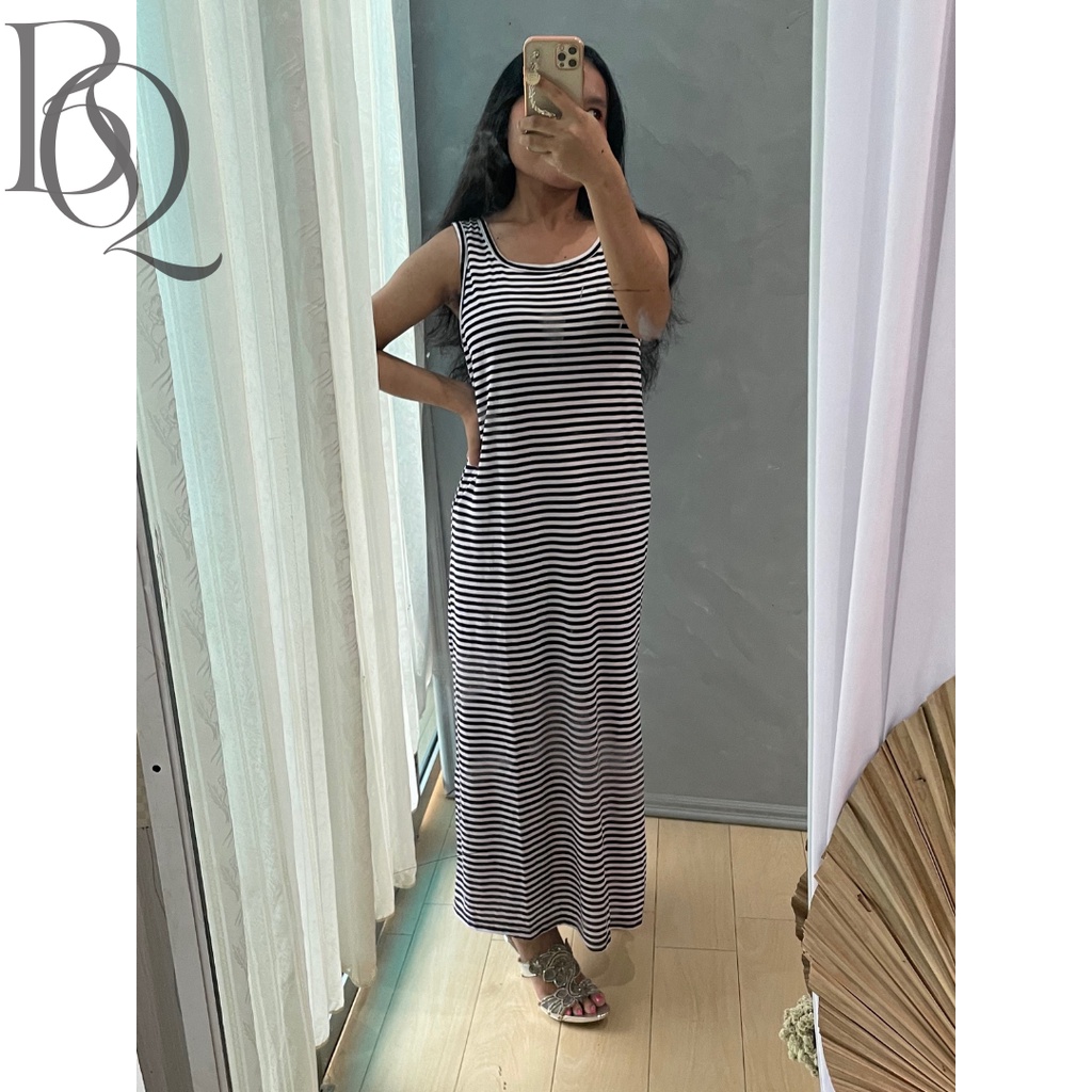 INNER DRES MAXI SALUR / LONG DRESS WANITA KOREAN / DRESS TANPA LENGAN WANITA PREMIUM