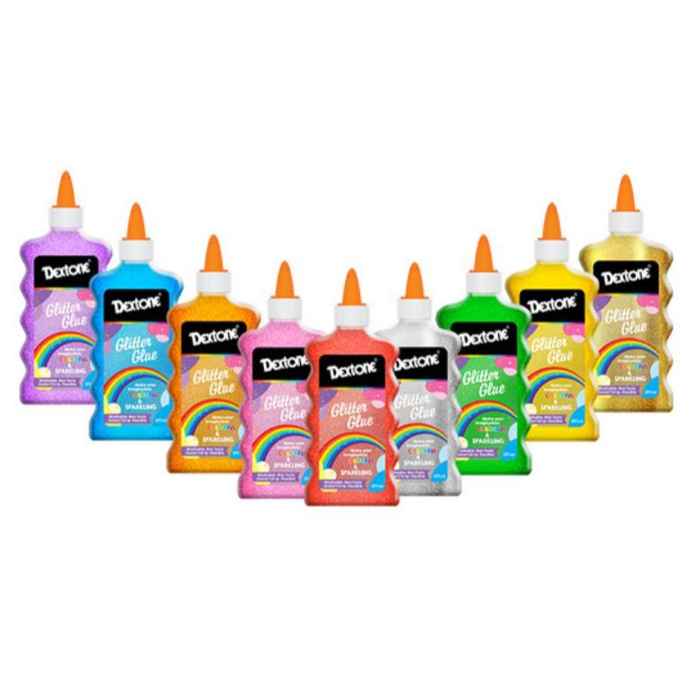

Dextone Glitter Glue / Lem Glitter 177ml Setara Elmers untuk Slime