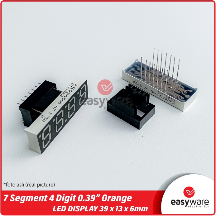 7 Segment 4 Digit 0.39 INCH 14 Pin Comomn Cathode ORANGE