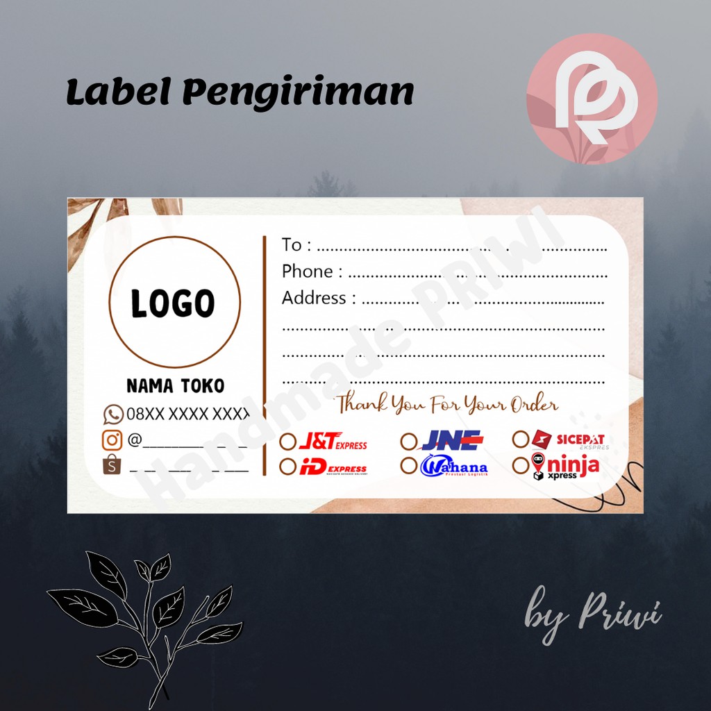 

LABEL PENGIRIMAN ONLINE SHOP OLSHOP VINTAGE MURAH