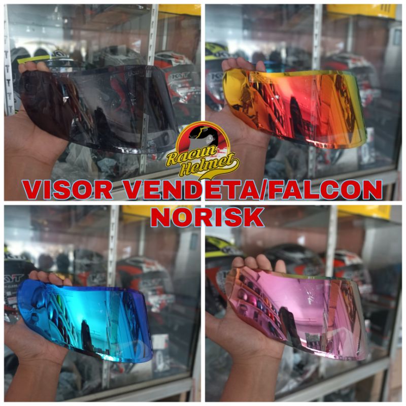 VISOR FLAT KYT VENDETA KYT FALCON FR IRIDIUM BLUE|| IRIDIUM RED|| KYT VENDETA FALCON || VISOR KYT ir