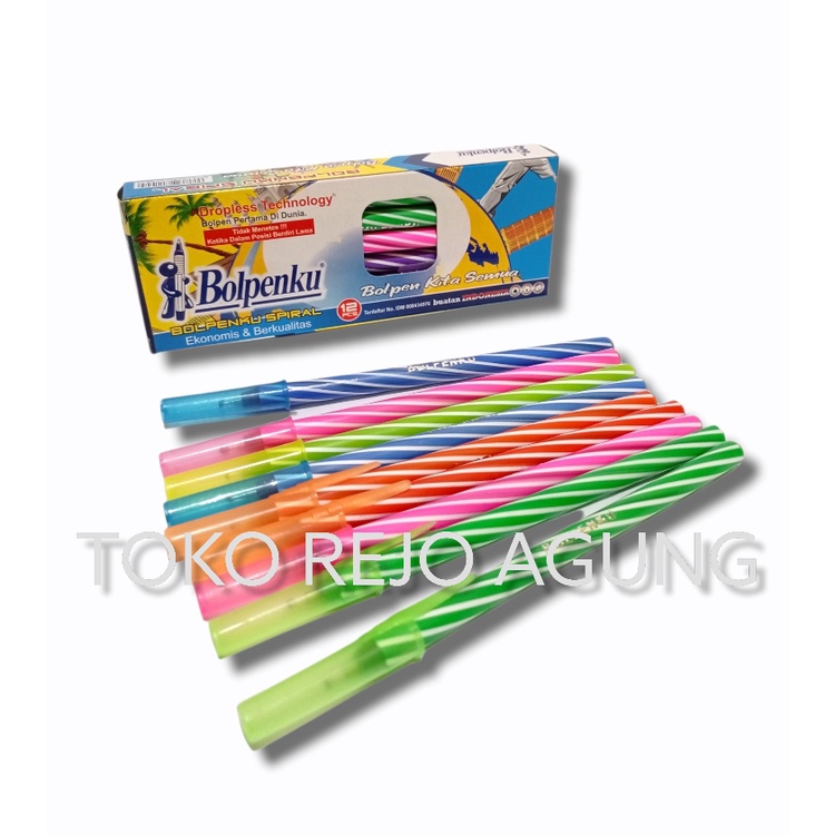 

SATUAN ( 1 PCS ) Bolpoin Pulpen Lilin Spiral Bolpenku 0.5mm