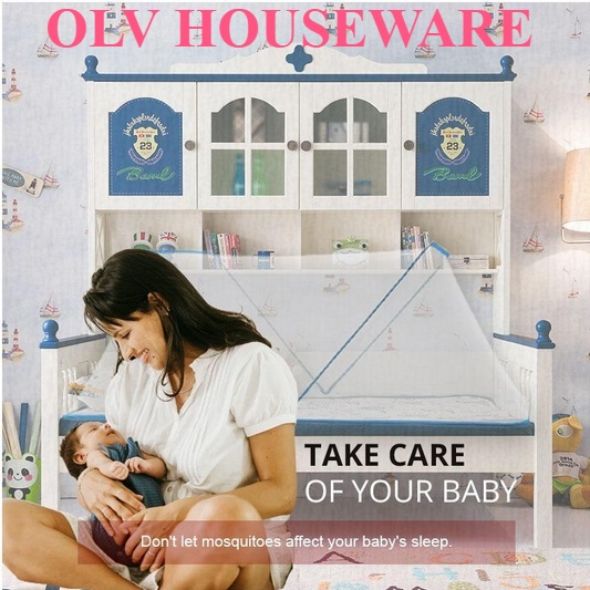 Kelambu Anak / Kelambu Tempat Tidur Persegi / Kelambu Lipat Persegi Bisa di Lipat Uk 135 cm / 165 cm