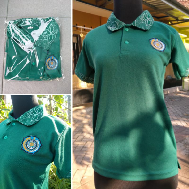 kaos pkk lengan pendek hijau botol