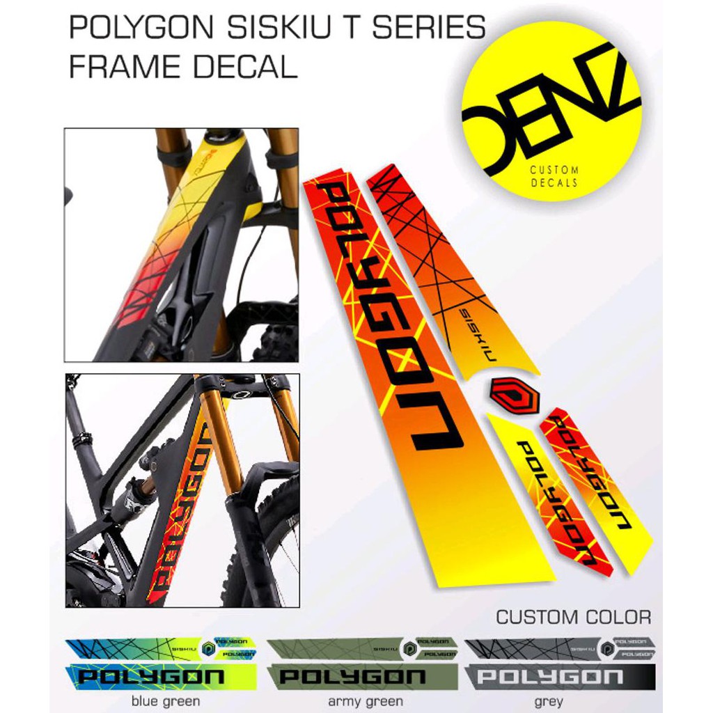 Decal Frame Polygon siskiu T7 Decal frame polygon siskiu T8 motif Polygon Xquerone  Striping Polygon