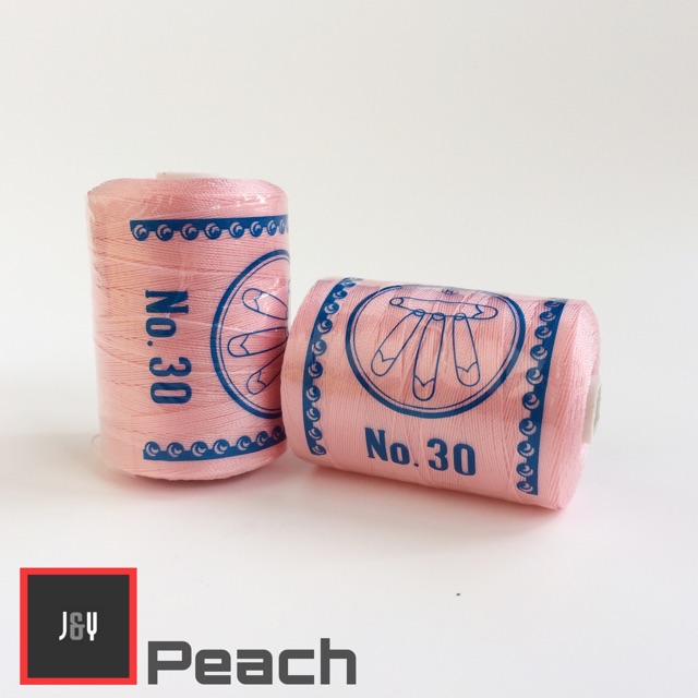 Benang nylon no 30 cap peniti peach