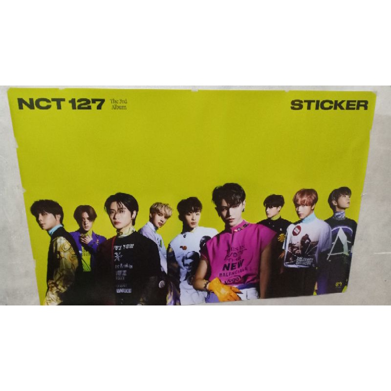 OFFICIAL ROLLED POSTER NCT 127 STICKER STICKY VER. + TUBE