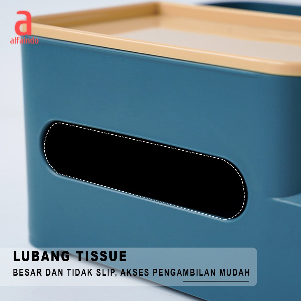 Alfaindo Kotak Tissue Unik Serbaguna Box Storage Plastik Decorative KT003