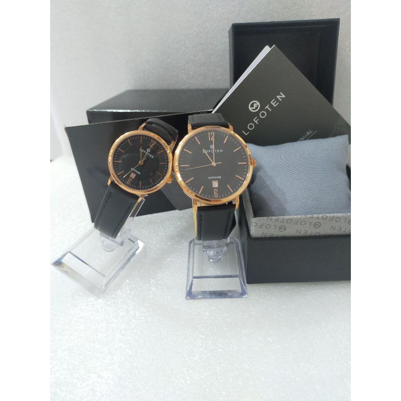 LOFOTEN F8103M/L Jam Tangan Couple Kulit Garansi resmi 1 tahun / F- 8103 M / L