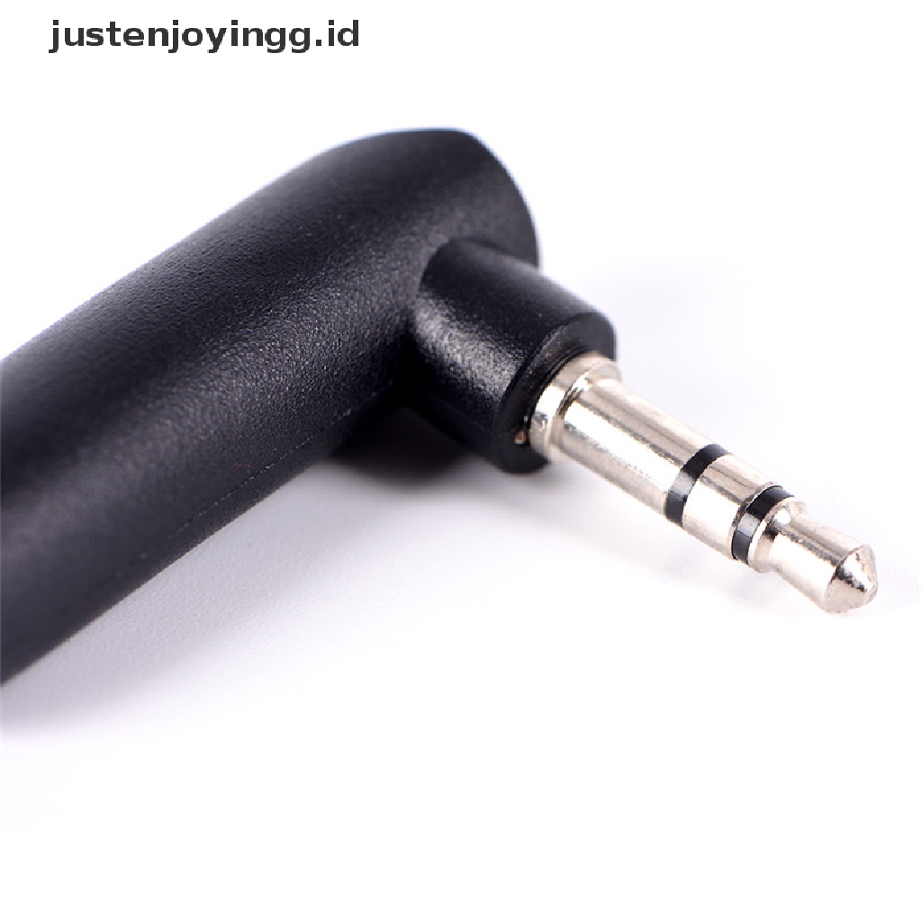 Adapter Extension Audio Stereo Male Ke Female Sudut Kanan 90 Derajat 3 Pole 3.5mm